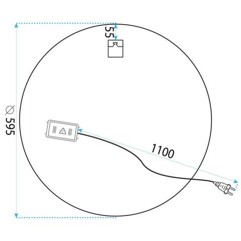 Oglindă LED 60cm H108 [7]
