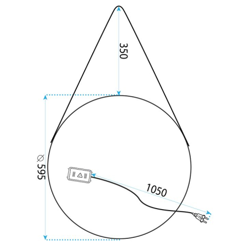 Oglindă LED 60cm YH-3339 [5]