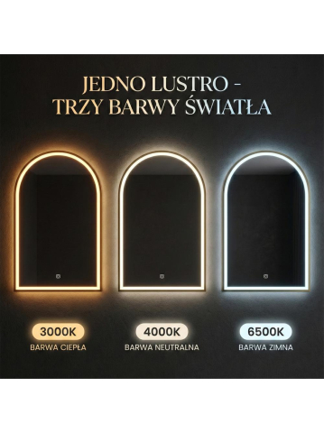 Oglindă LED 60x100cm DART auriu periat [4]