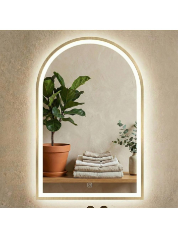 Oglindă LED 60x100cm DART auriu periat [2]