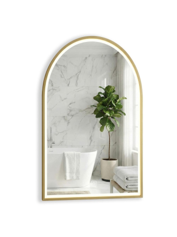 Mobilier Baie - Oglindă LED 60x100cm DART auriu periat