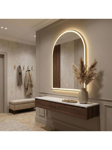 Oglindă LED 60x100cm DART auriu periat [1]