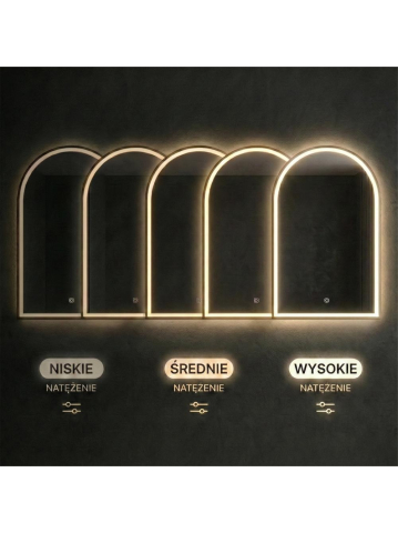 Oglindă LED 60x100cm DART auriu periat [6]