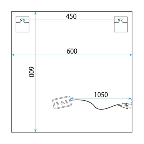 Oglindă LED 60x60 YH-BL-12 [4]
