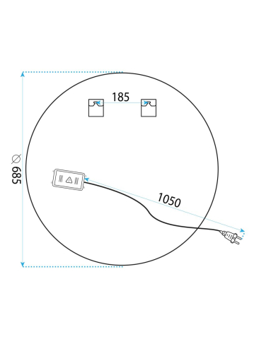 Oglindă LED 70cm BAS [9]
