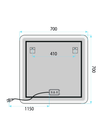 Oglindă LED 70x70cm TOP-2 [6]