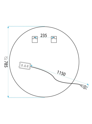 Oglindă LED 80cm BAS P11242 [7]