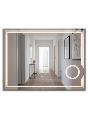 Oglinzi cu iluminare - Oglinda LED Rea Haven 80x60cm fara rama panou tactil anti-aburire 12W