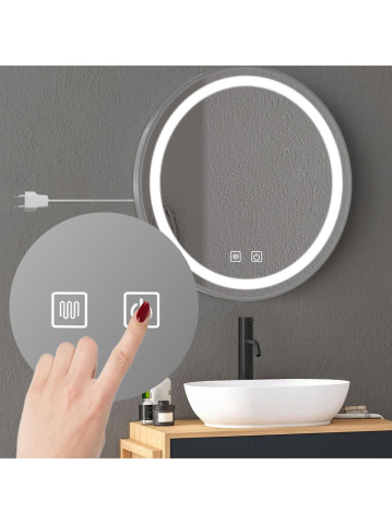 Oglindă LED 90cm MMJ crom periat [2]