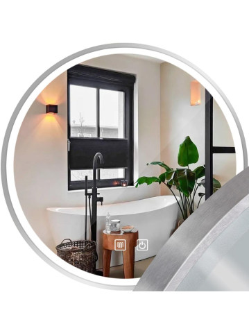 Oglinzi cu iluminare - Oglindă LED 90cm MMJ crom periat