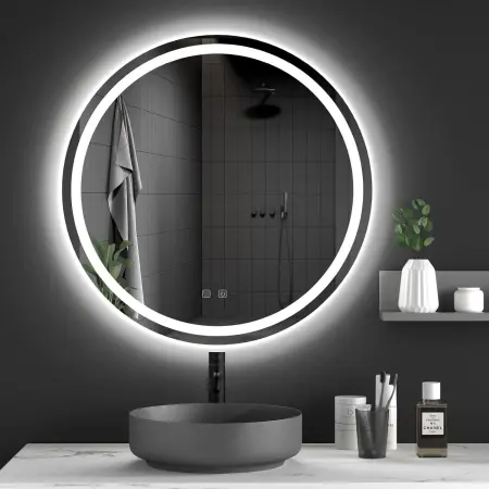 Oglinda LED BAS Crom 50cm, Rea [1]