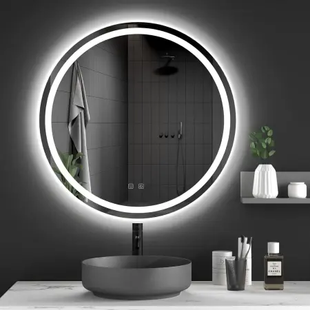 Oglinda LED BAS Crom 60cm, Rea [1]