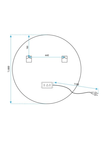 Oglindă LED BLUETOOTH FFJ 80cm [10]