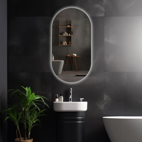 Oglindă LED EGG 60x80 cm [1]