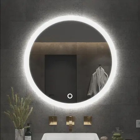 Oglinda LED FFJ70 Crom 70cm, Rea [2]