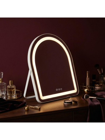Oglinzi cu iluminare - Oglindă LED GLAM alb 40x45cm