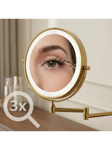 Oglindă LED Glow Old auriu periat [5]