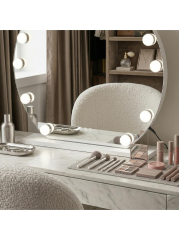 Oglindă LED HOLLYWOOD alb 50 cm [4]