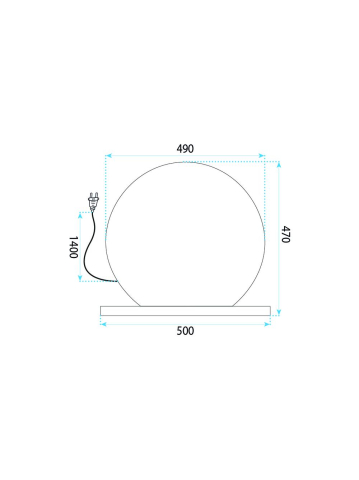 Oglindă LED HOLLYWOOD alb 50 cm [7]