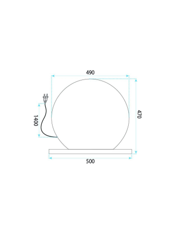 Oglinda LED Hollywood L Rea auriu rotunda 50 cm rama metal plastic [6]