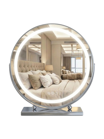 Oglinzi cu iluminare - Oglinda LED Make-Up crom 50 cm Rea