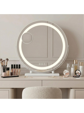 Oglindă LED MAKE-UP alb 40 cm [7]