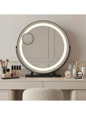 Oglindă LED MAKE-UP negru 40 cm [8]