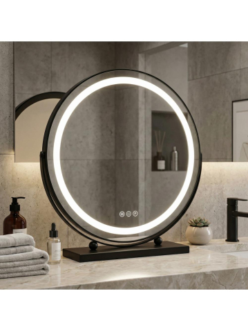 Oglindă LED MAKE-UP negru 50 cm [2]
