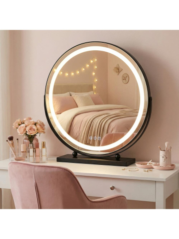 Oglindă LED MAKE-UP negru 50 cm [4]