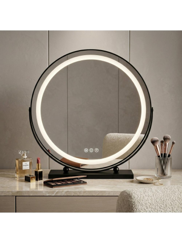 Oglindă LED MAKE-UP negru 50 cm [9]
