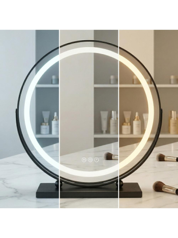 Oglindă LED MAKE-UP negru 50 cm [7]