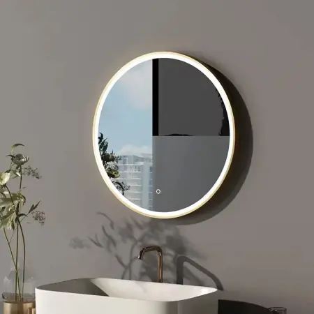 Oglinda LED MMJ Auriu 90cm, Rea [7]