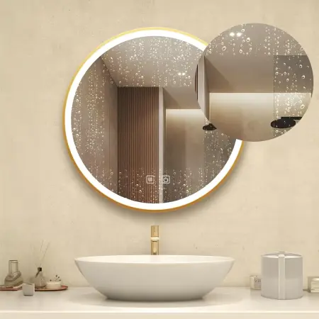 Oglinda LED MMJ Auriu 90cm, Rea [3]
