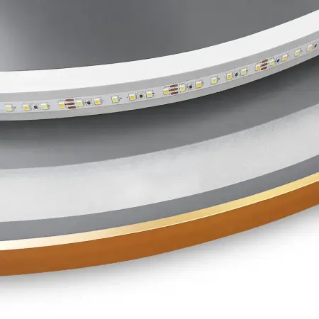 Oglinda LED MMJ Auriu periat 70cm, Rea [3]