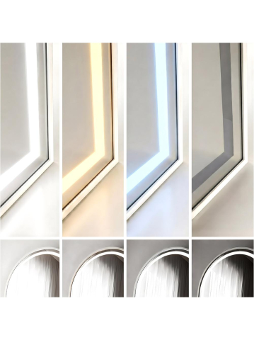 Oglinda LED Rea Orbit alba 50x160cm rama plastic iluminare 12W montaj perete podea [8]