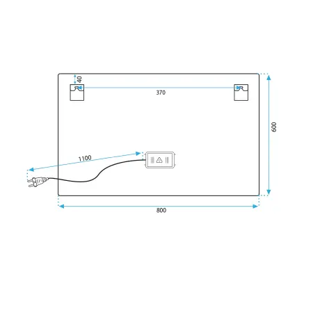 Oglinda LED P10407 Crom 80x60cm, Rea [9]
