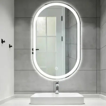 Oglinda LED P10408 Crom 80x60cm, Rea [3]