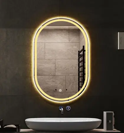 Oglinda LED P10408 Crom 80x60cm, Rea [4]