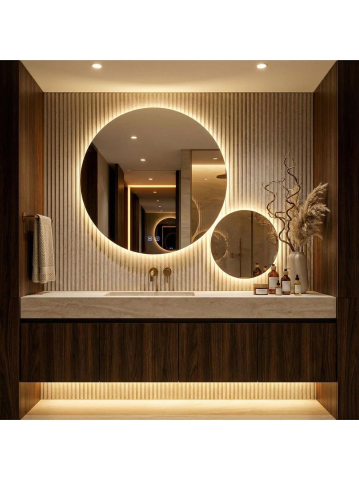 Mobilier Baie - Oglindă LED R-9045 90cm + 45cm