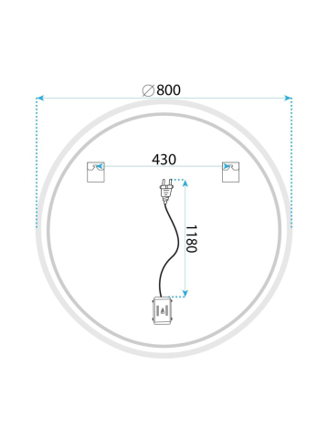 Oglindă LED SOFT 80 [11]