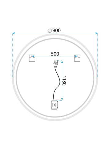 Oglindă LED SOFT 90 [9]