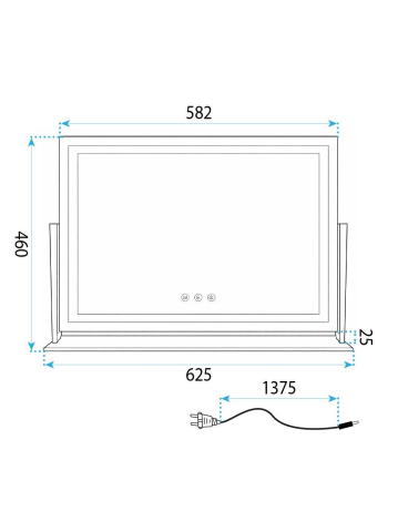 Oglinda LED Rea Studio rama aurie 625x460 mm 12W anti-aburire dreptunghiulara [7]
