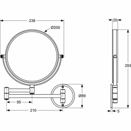 Oglinda pentru barbierit crom Ideal Standard IOM [1]