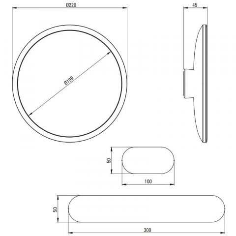 Oglinda rotunda cu iluminare LED Deante Round crom 22cm [7]
