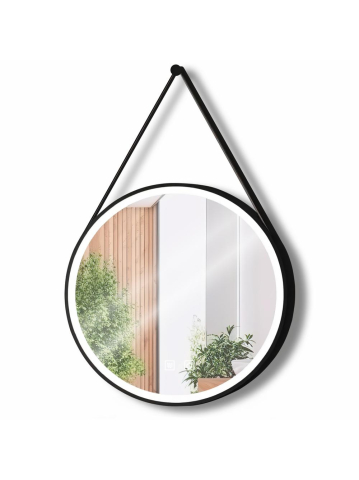 Mobilier Baie - Oglindă Rotundă LED Suspendată pe Curea 70 cm 104