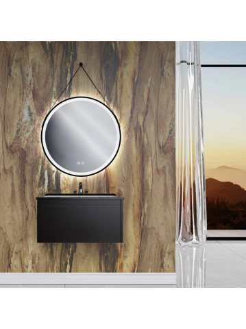 Oglindă Rotundă LED Suspendată pe Curea 70 cm 104 [5]