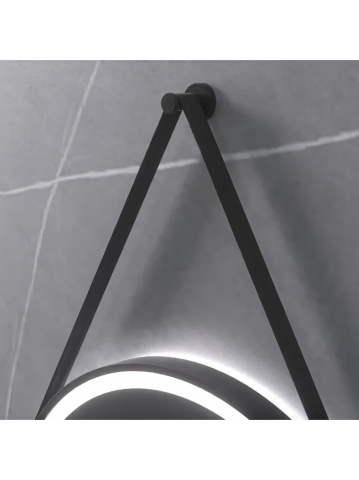 Oglindă Rotundă LED Suspendată pe Curea 70 cm 104 [10]