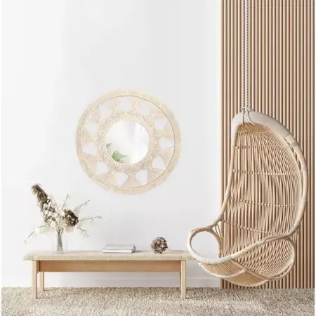 Oglinda rotunda Rea Boho 322050 bej 65 cm [1]