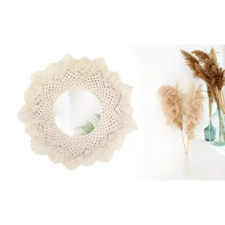 Oglinda rotunda Rea Boho 322051 bej 60 cm [3]