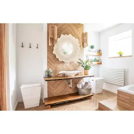 Oglinda rotunda Rea Boho 322051 bej 60 cm [2]